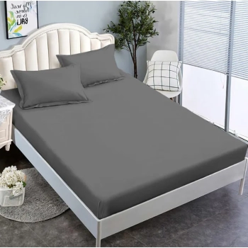 Prześcieradło na gumkę Szare